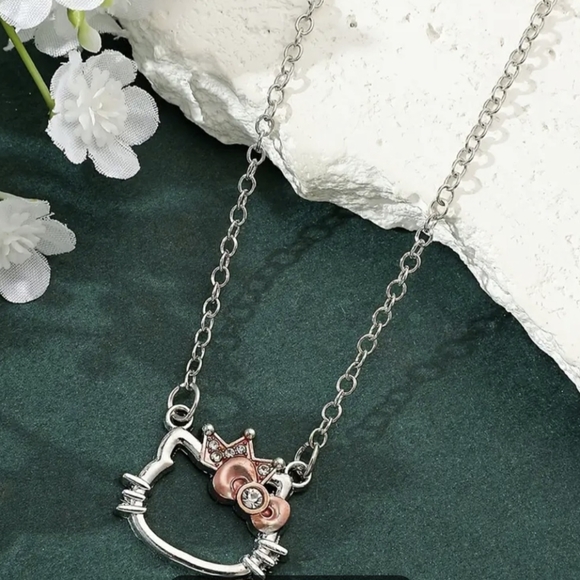 Hello Kitty Rhinestone Crown Necklace - Picture 6 of 7